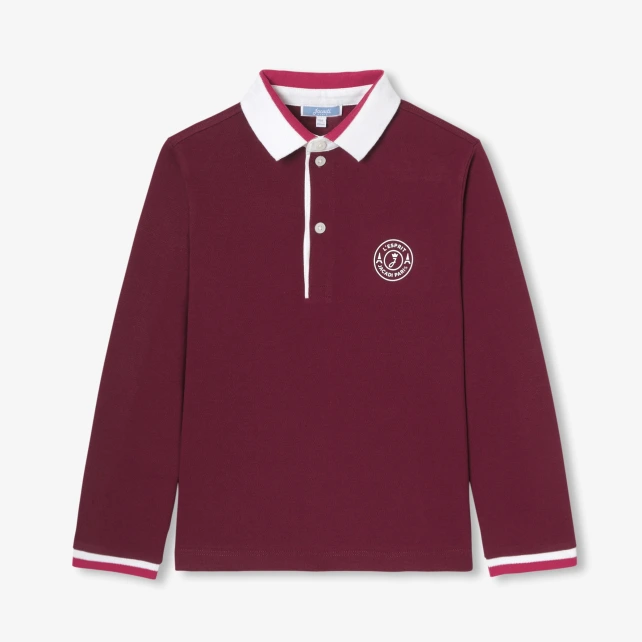 Polo enfant garçon en piqué de coton