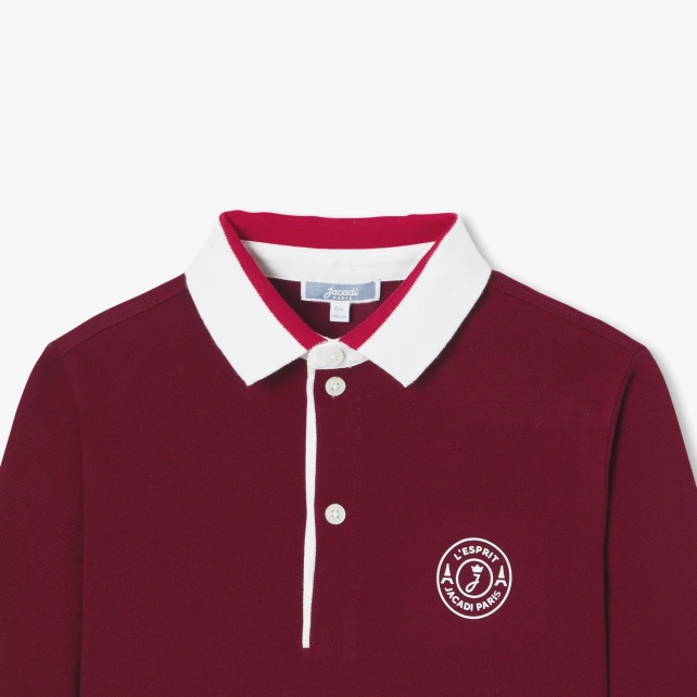 Polo enfant garçon en piqué de coton
