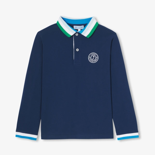 Polo enfant garçon en piqué de coton