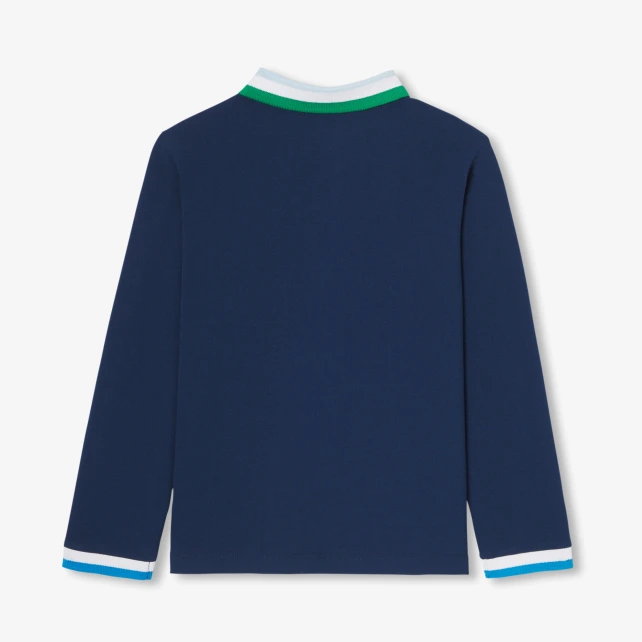 Polo enfant garçon en piqué de coton