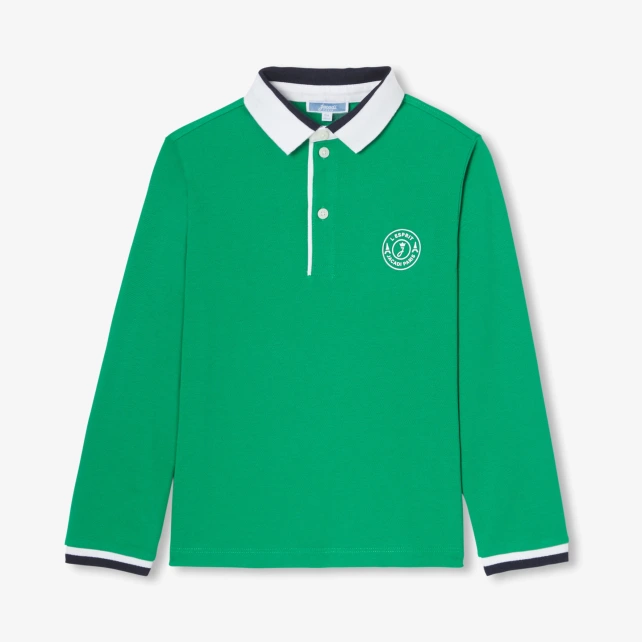 Polo enfant garçon en piqué de coton