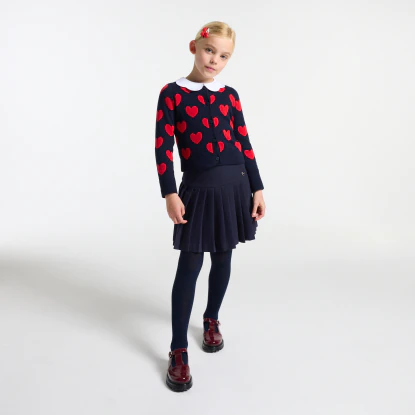 Jupe plissée enfant fille en crêpe