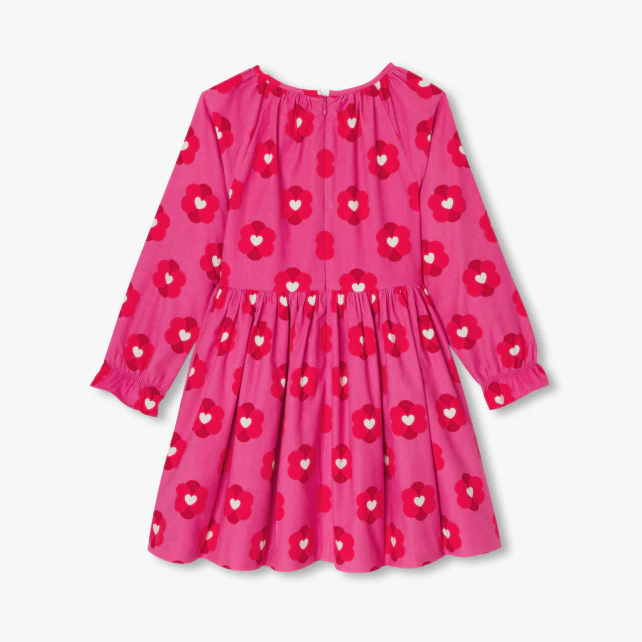 Robe enfant fille en velours milleraies