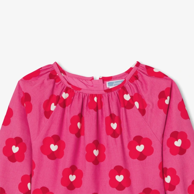 Robe enfant fille en velours milleraies