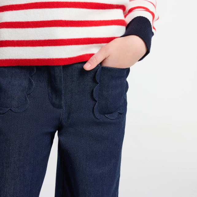 Jean large enfant fille