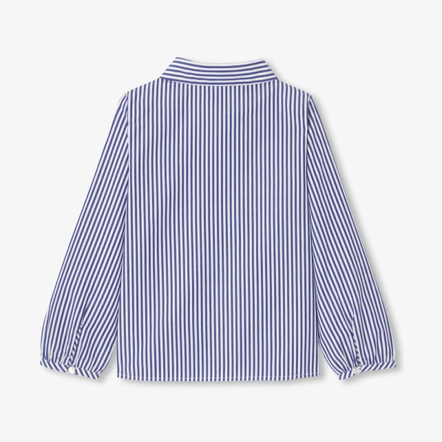 Chemise enfant fille en popeline rayée