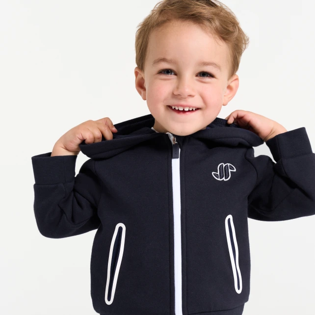 Sweat zippé bébé garçon en molleton