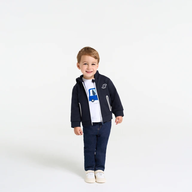 Sweat zippé bébé garçon en molleton