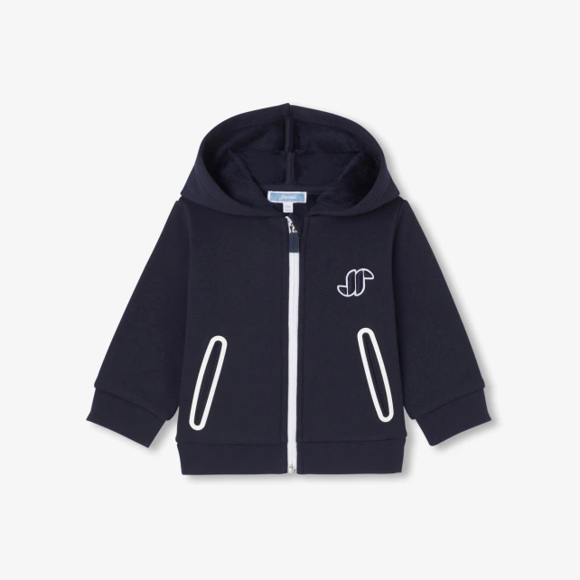 Sweat zippé bébé garçon en molleton