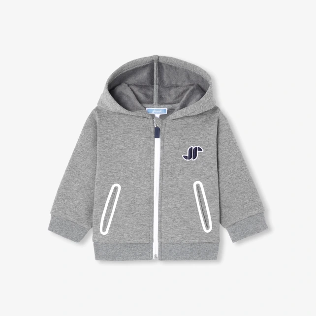 Sweat zippé bébé garçon en molleton