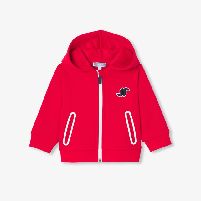 Sweat zippé bébé garçon en molleton