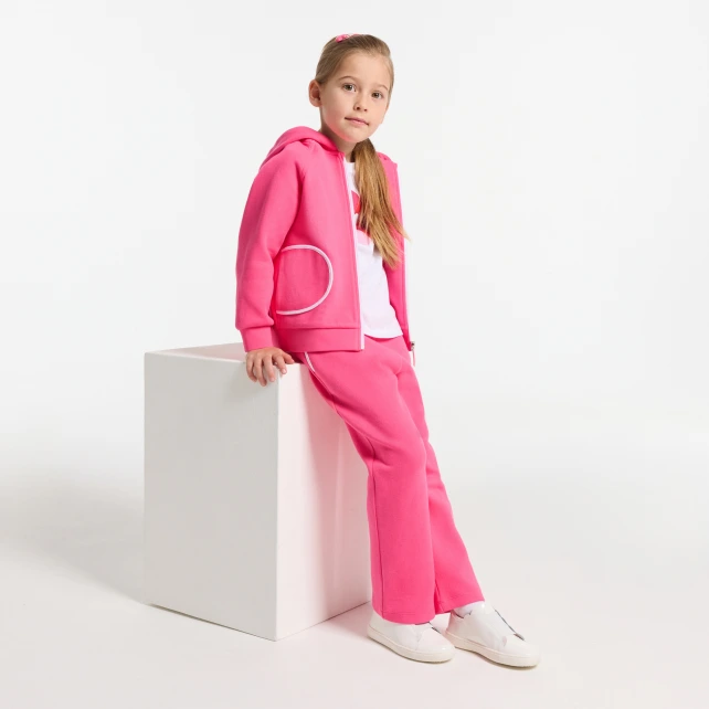 Jogging enfant fille en maille piquée