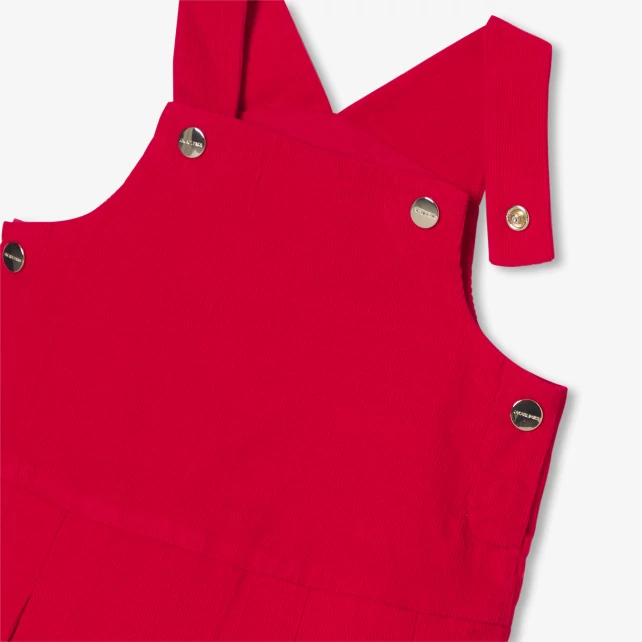 Robe chasuble bébé fille en velours