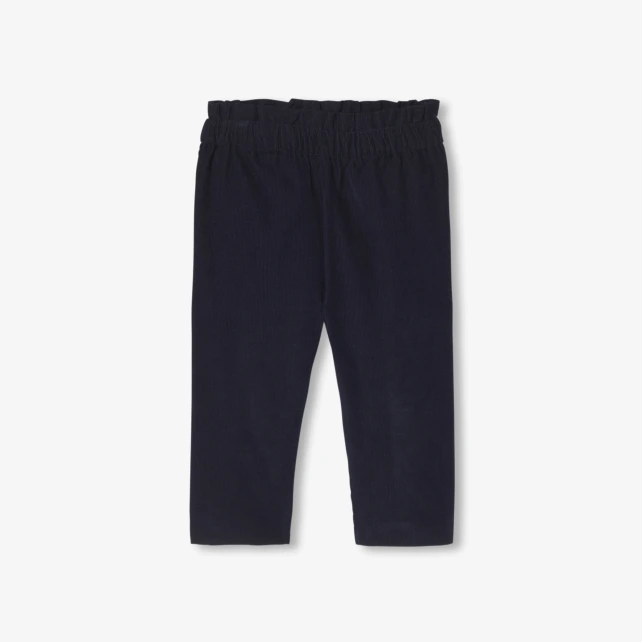 Pantalon bébé fille en velours milleraies