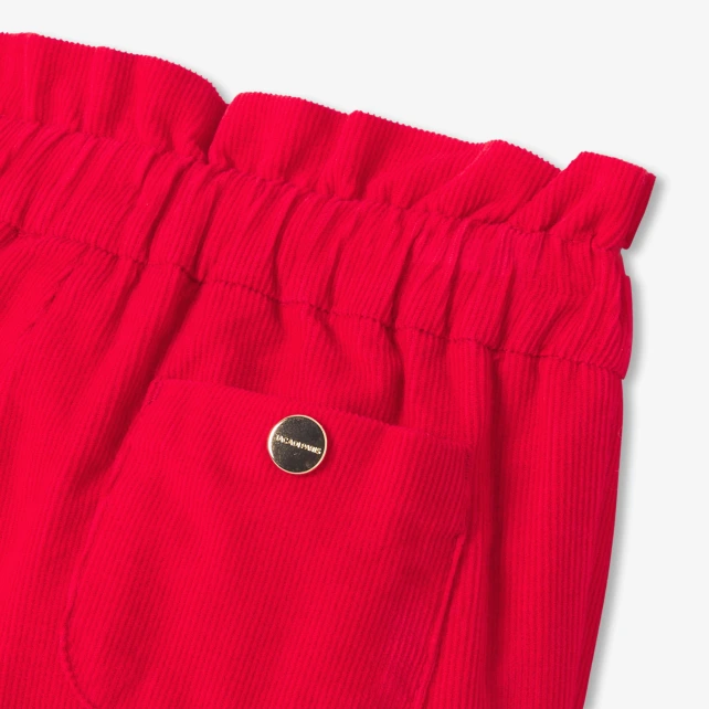 Pantalon bébé fille en velours milleraies
