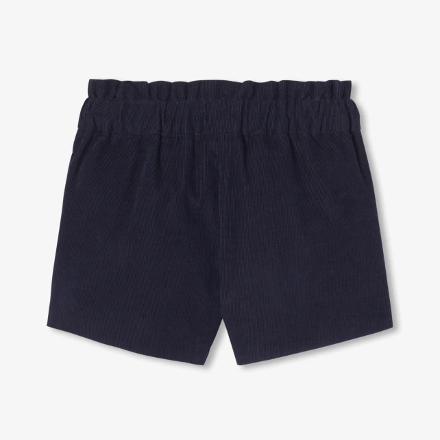 Short bébé fille en velours milleraies