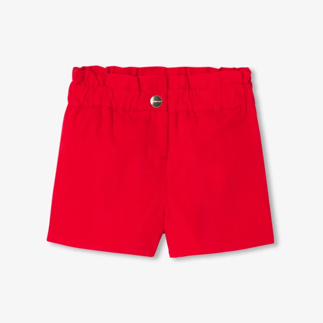 Short bébé fille en velours milleraies