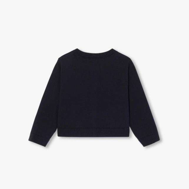 Cardigan bébé fille en coton et laine