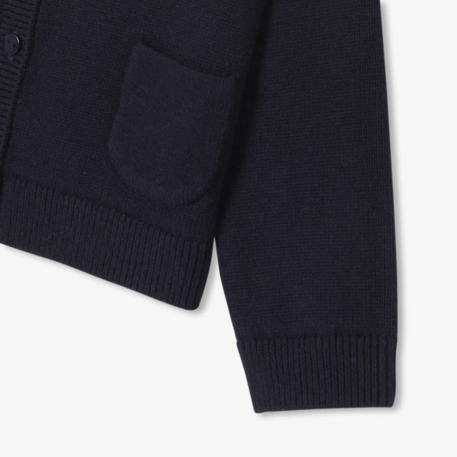 Cardigan bébé fille en coton et laine