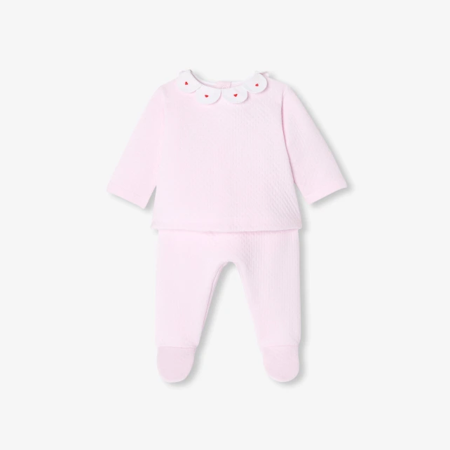 Ensemble confort bébé fille en double jersey