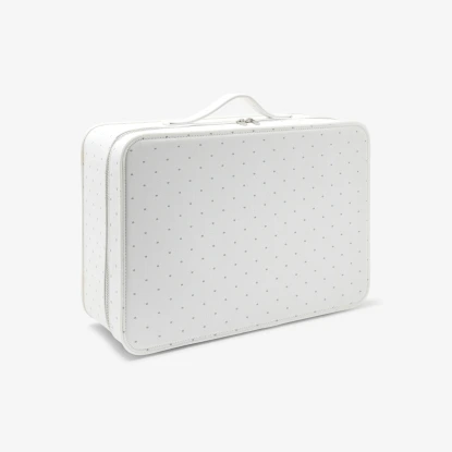Grande valise bébé en coton enduit