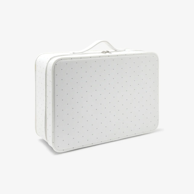 Grande valise bébé en coton enduit