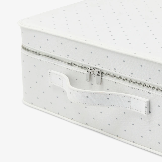 Grande valise bébé en coton enduit