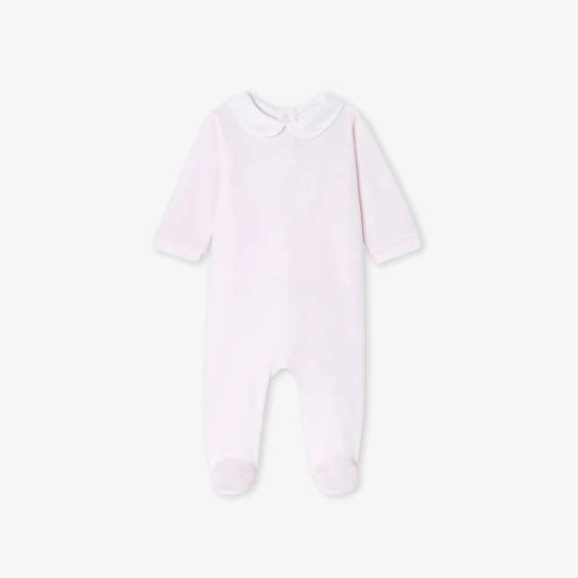 Pyjama bébé fille en velours bouclette