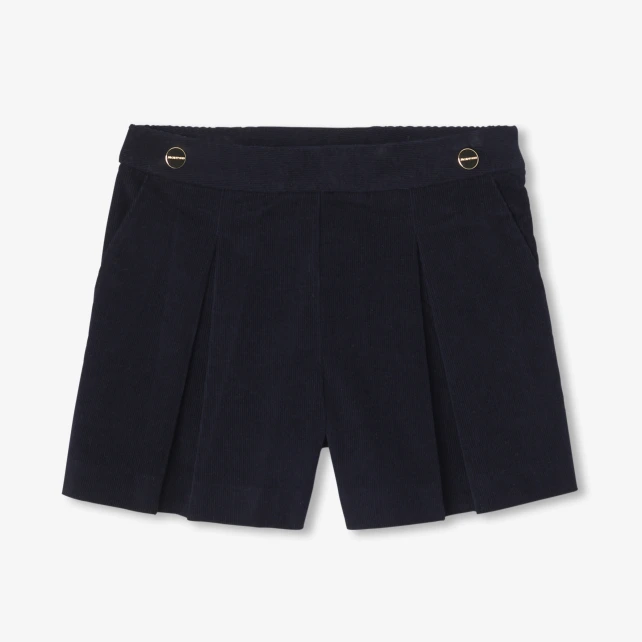Jupe-short enfant fille en velours