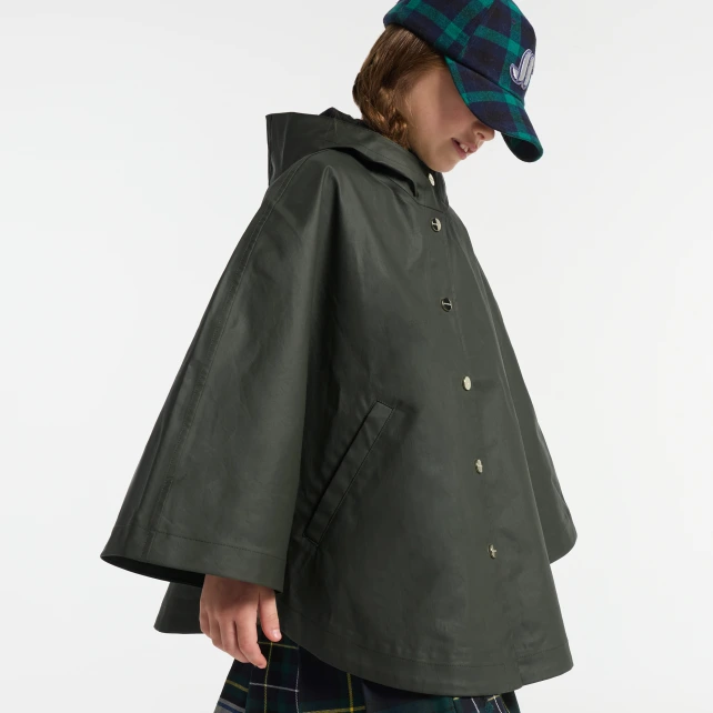 Cape enfant fille en tissu enduit