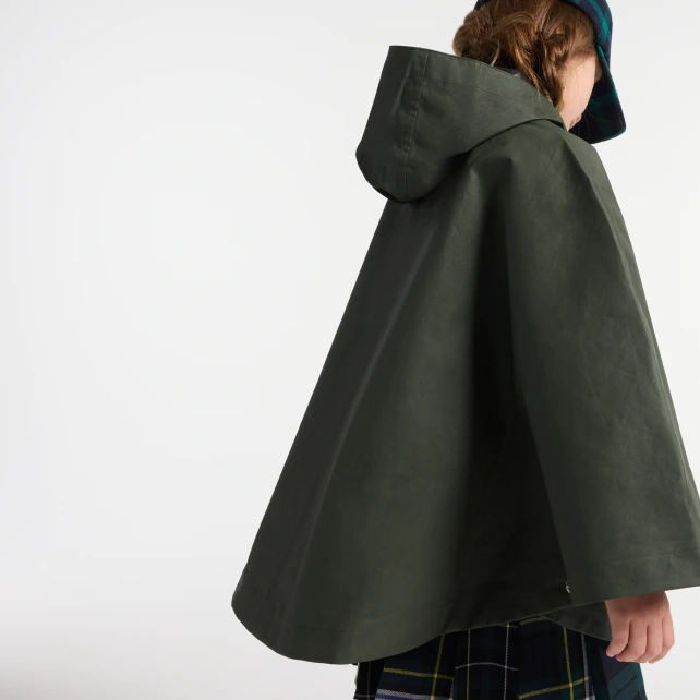 Cape enfant fille en tissu enduit