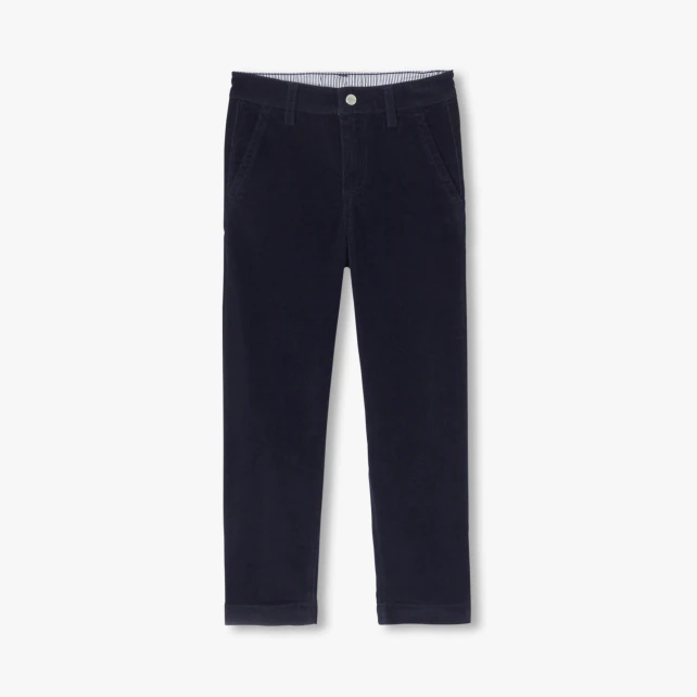 Pantalon enfant garçon en velours côtelé