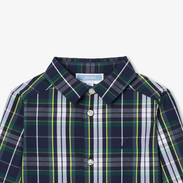 Chemise bébé motif tartan
