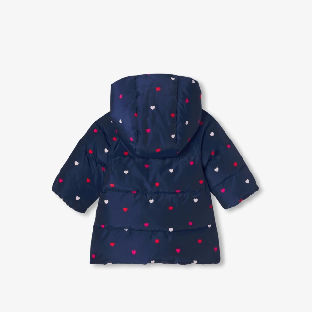 Doudoune bébé fille motif cœur