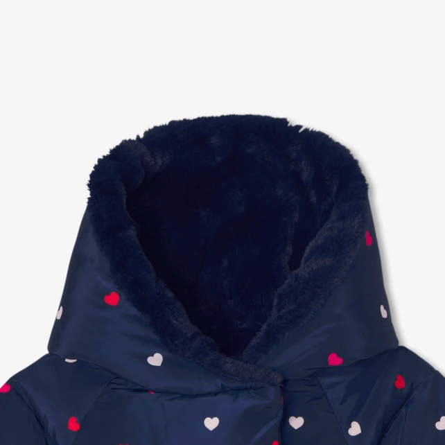 Doudoune bébé fille motif cœur