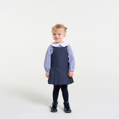 Robe chasuble bébé fille en jean