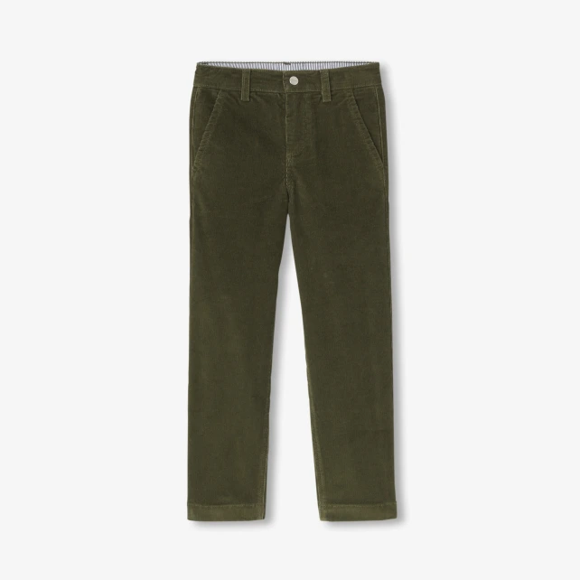 Pantalon enfant garçon en velours côtelé