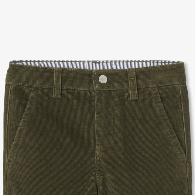 Pantalon enfant garçon en velours côtelé
