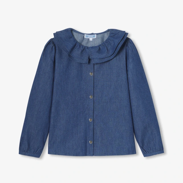 Blouse enfant fille en jean léger
