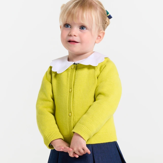 Cardigan bébé fille en laine et cachemire