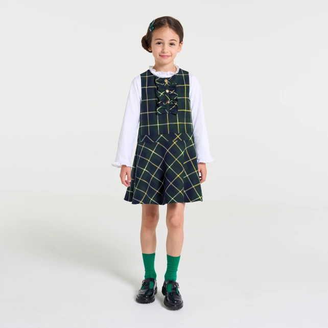 Robe chasuble enfant fille en flanelle