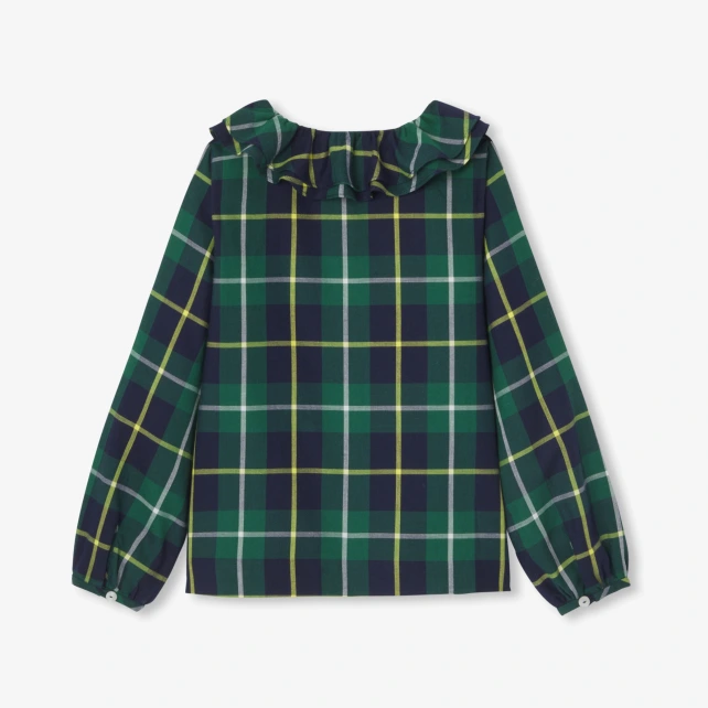 Blouse enfant fille en tartan