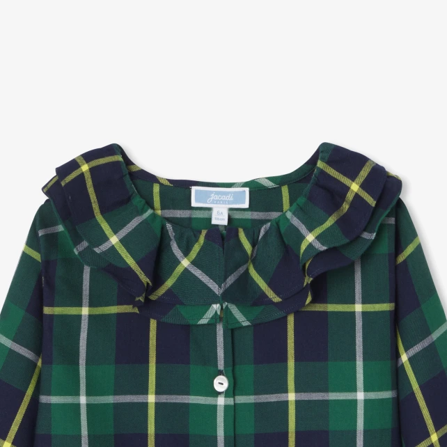 Blouse enfant fille en tartan