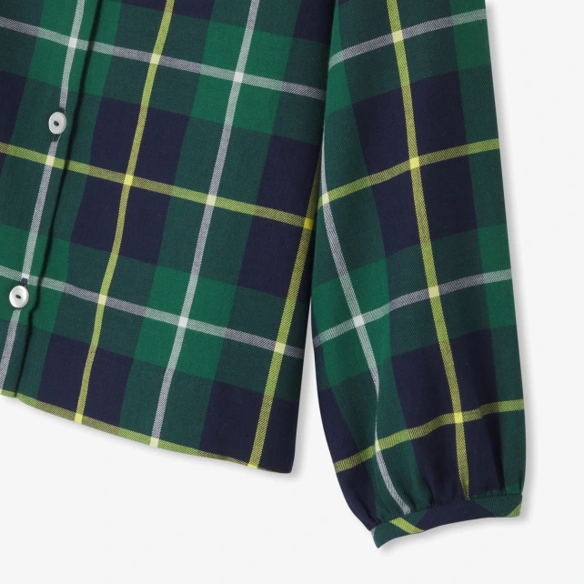 Blouse enfant fille en tartan