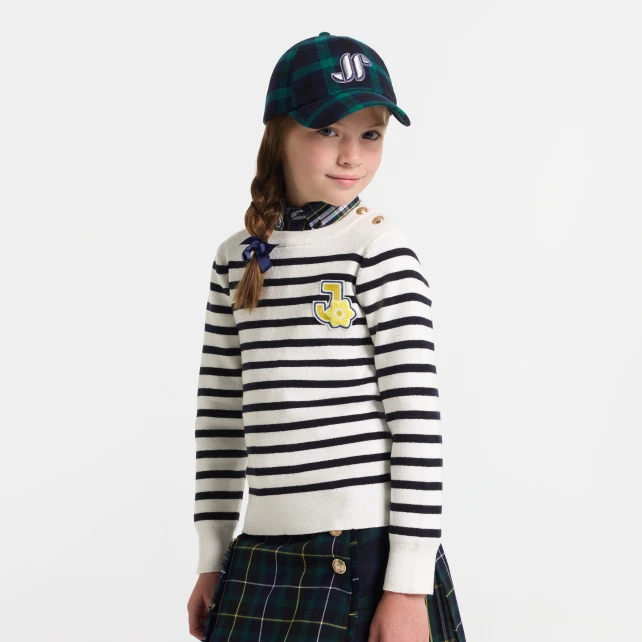 Pull enfant fille à rayures