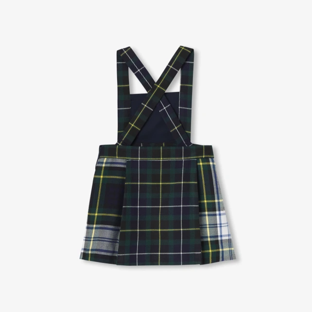 Robe chasuble bébé fille en tartan