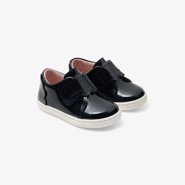 Tennis bébé fille en cuir verni