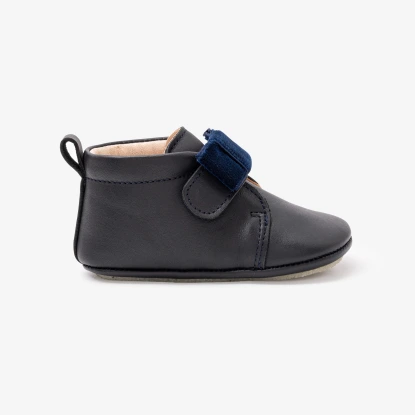Chaussons bébé fille en cuir