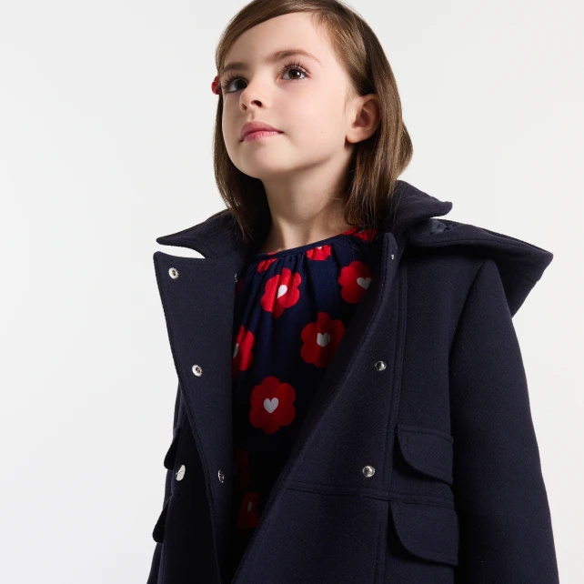 Manteau enfant fille en laine
