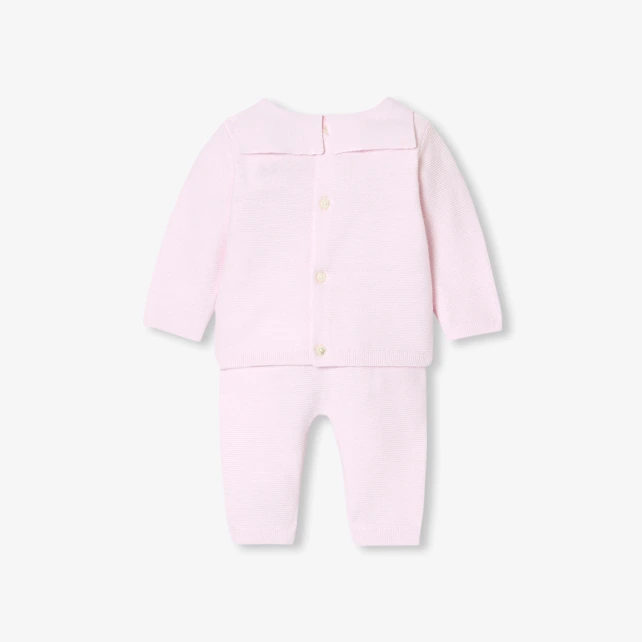 Ensemble bébé fille en coton point mousse